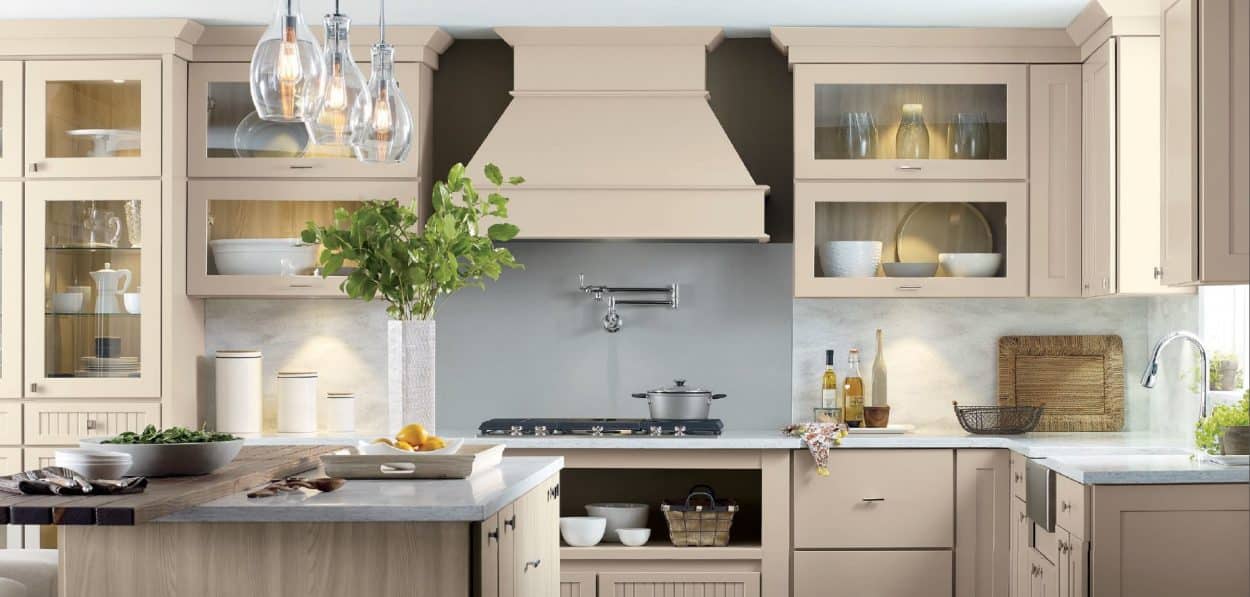 Two tone kitchen cabinets by Schrock Cabinetry